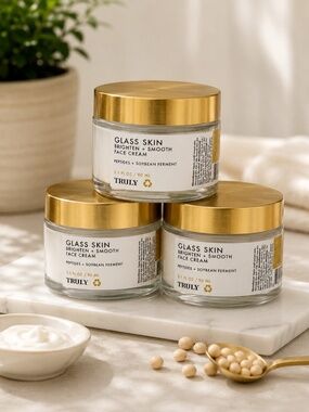 Truly Glass Skin Face Cream 3 Pack Peptides Soybean Ferment 3.1 oz NWT